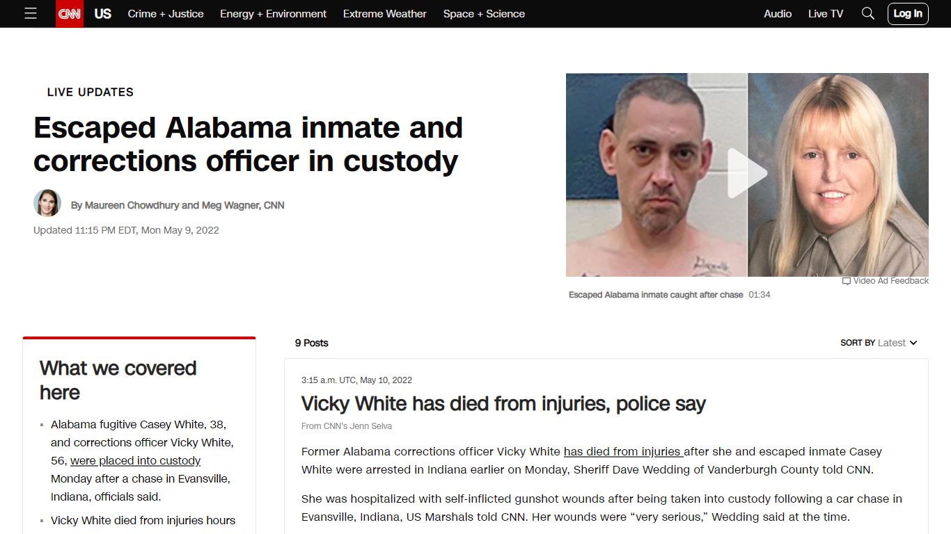Escaped Alabama inmate and corrections officer in custody - CNN