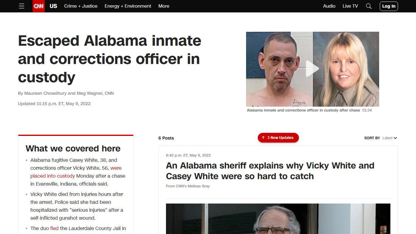 An Alabama sheriff explains why Vicky White and Casey White were so ...