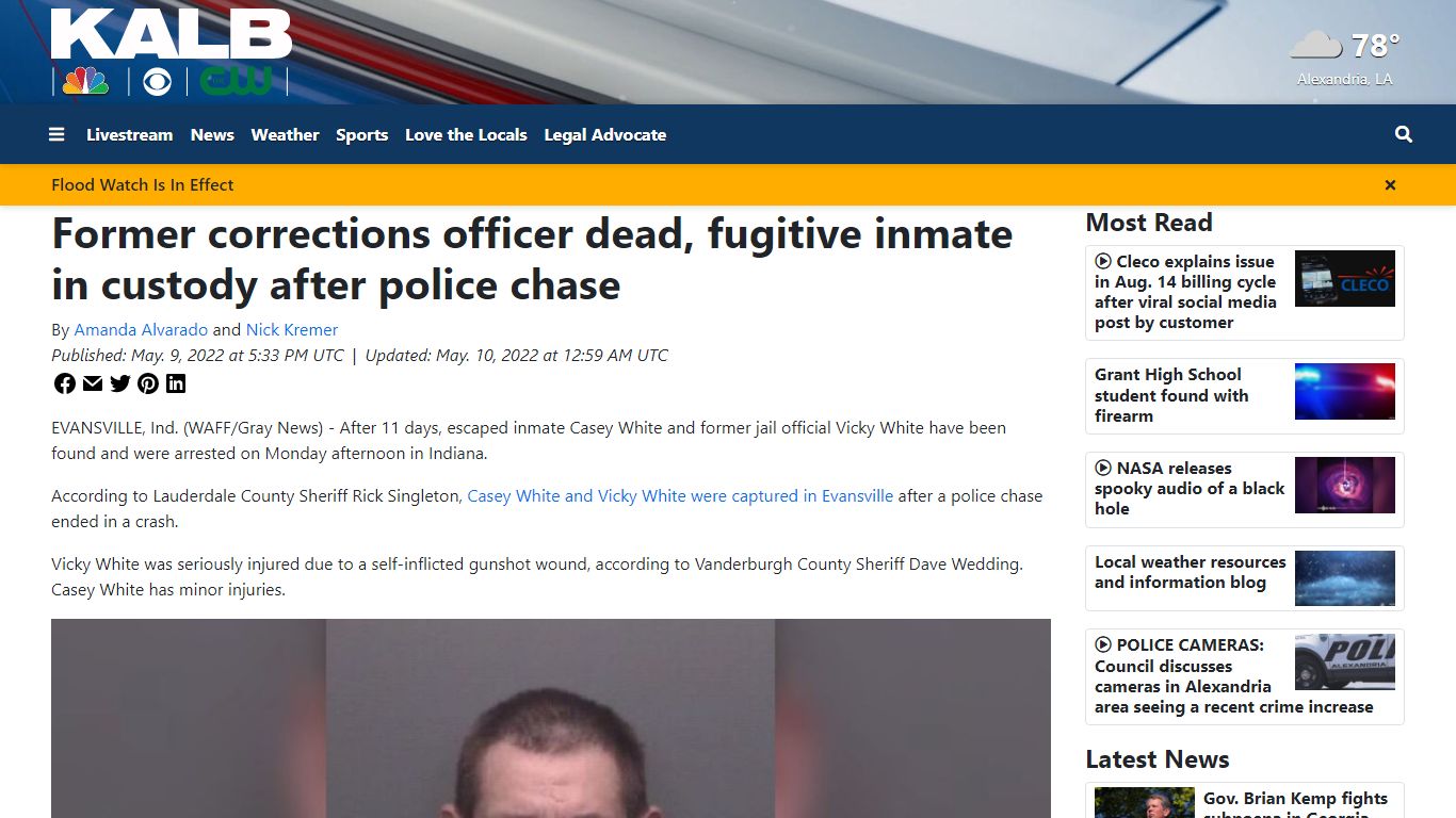 Former corrections officer dead, fugitive inmate in custody after ...